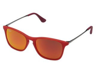 Ray Ban Junior 0RJ9061S Chris 49mm (Youth) Red Rubber/Red Mirror