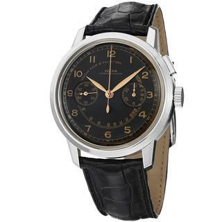 Vulcain Mens 570157.315L 50 Presidents Limited Black Dial Leather