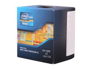 Intel Xeon E3 1225 V2 Ivy Bridge 3.2GHz (3.6GHz Turbo) 8MB L3 Cache LGA 1155 77W BX80637E31225V2 Server Processor