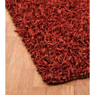 St. Croix Pelle Leather Red Area Rug