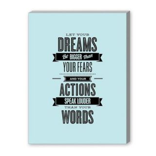 Americanflat Let Your Dreams Be Bigger Textual Art on Gallery Wrapped Canvas