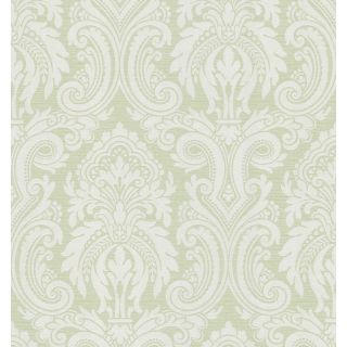 Brewster Wallcovering Light Green Strippable Non Woven Paper Prepasted Classic Wallpaper