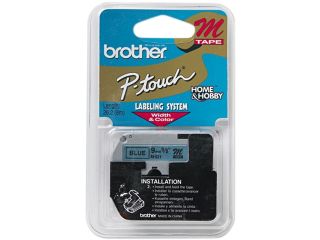 Brother P Touch M521 M Series Tape Cartridge for P Touch Labelers, 3/8w, Black on Blue