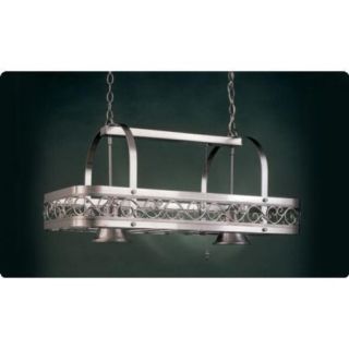 Hi Lite Odysee Rectangular Hanging Pot Rack with 2 Lights