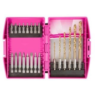 The Original Pink Box Pink Drill and Driver Bits Set (22 Piece) PB22DBS