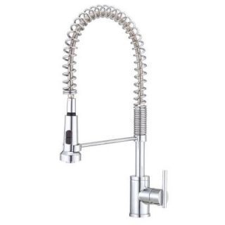 Danze Parma Side Mount Single Handle Pull Down Sprayer Kitchen Faucet in Chrome D455158