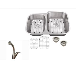 30 x 19 Double Bowl Kitchen Sink with Faucet