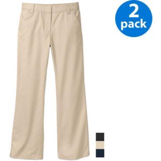 George Girls School Uniforms Flat Front Pants Sizes 4 16 w/Scotchgard, 2 Pack Online Exclusive