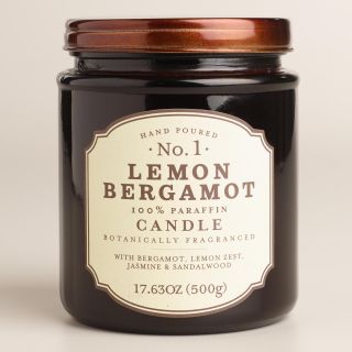 Lemon Bergamot Glass Apothecary Jar Candle