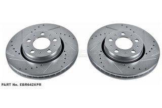 2001 2007 Volvo V70 Brake Rotors   Power Stop EBR642XPR   Power Stop Cross Drilled and Slotted Rotors