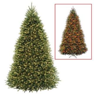 National Tree Company 10 ft. Dunhill Fir Artificial Christmas Tree with Dual Color LED Lights DUH 330LD 10S