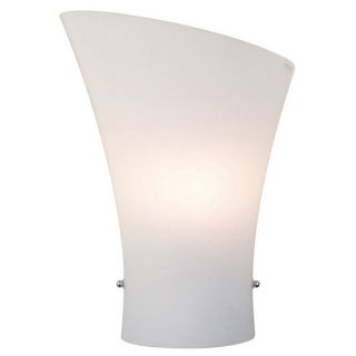 light Polished Chrome/ White Frosted Glass Tubular Wall Sconce