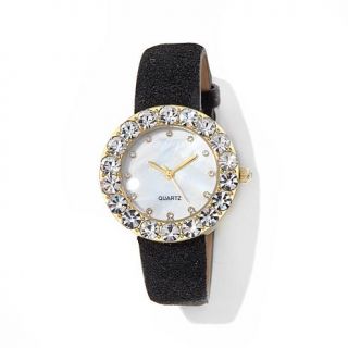 Designer Watch Collection by Adrienne® "Circle of Jewels" Mother of Pearl D   7878850