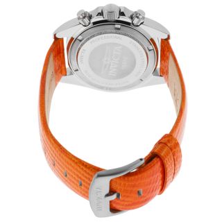 Women's Speedway Chronograph Orange Genuine Leather and Dial