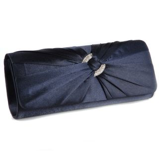 Satin Crystal Knot Evening Bag Handbag   17443110  