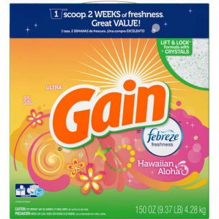 Gain Powder Laundry Detergent, Hawaiian Aloha, 95 Loads 150 oz