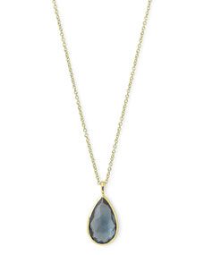 Ippolita 18k Rock Candy® Teardrop Pendant Necklace, Blue