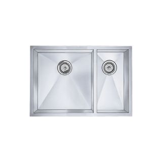 BLANCO Precision 20 in x 29 in Stainless Steel Double Basin Undermount Residential Kitchen Sink
