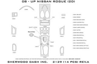 2010 Nissan Rogue Wood Dash Kits   Sherwood Innovations 2129 R   Sherwood Innovations Dash Kits