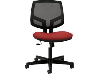 HON H5713.GA42.T Volt Series Mesh Back Task Chair with Synchro Tilt, Crimson Fabric